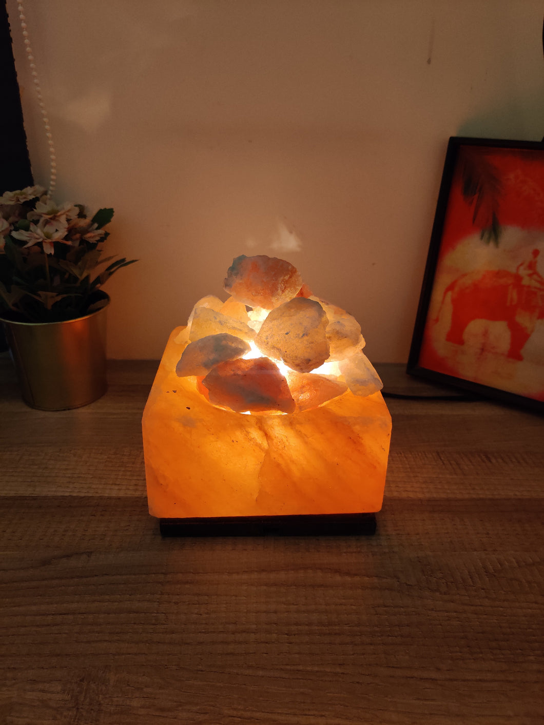 Healing Square Fire Himalayan Salt Lamp