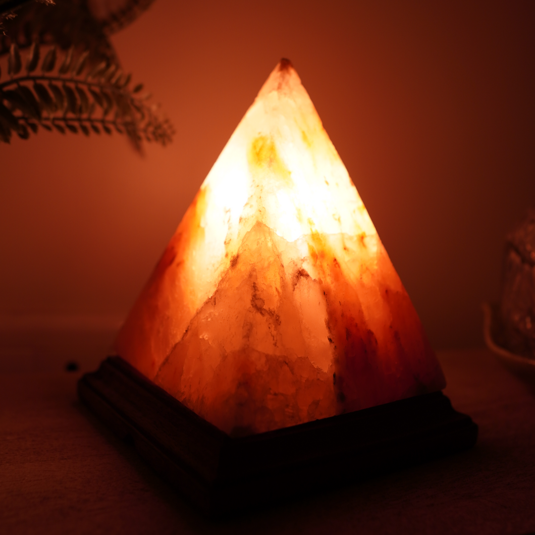 Healing Himalayan Pink Salt Lamp (Electrical) in Pyramid Shape